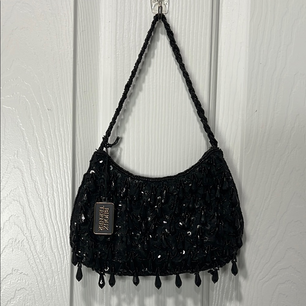 Black Beaded Evening Bag